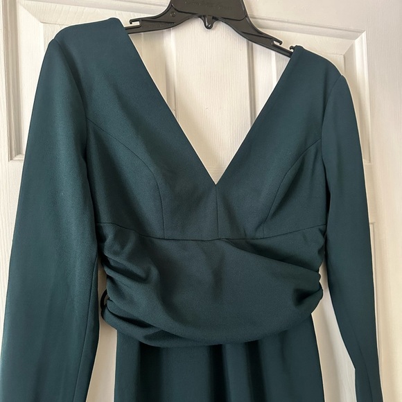 Dress the Population Women's Drew Long Sleeve Stretch Dress in Pine, size small - Picture 3 of 5